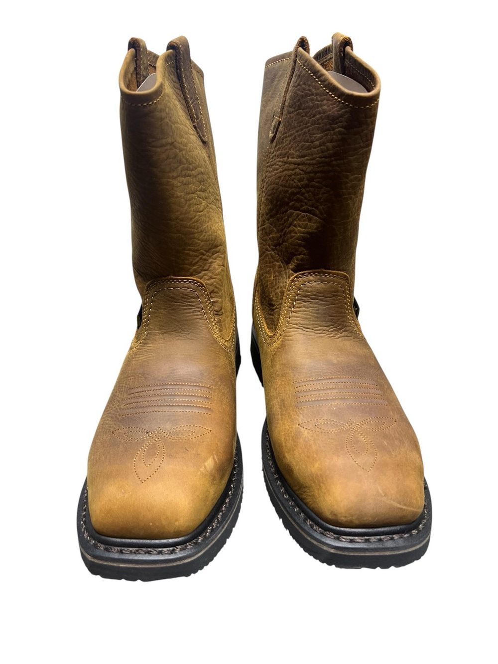 New Men's Hytest Wellington ST XRD Met Brown Leather Work Boots Oil Resistant - Picture 3 of 13